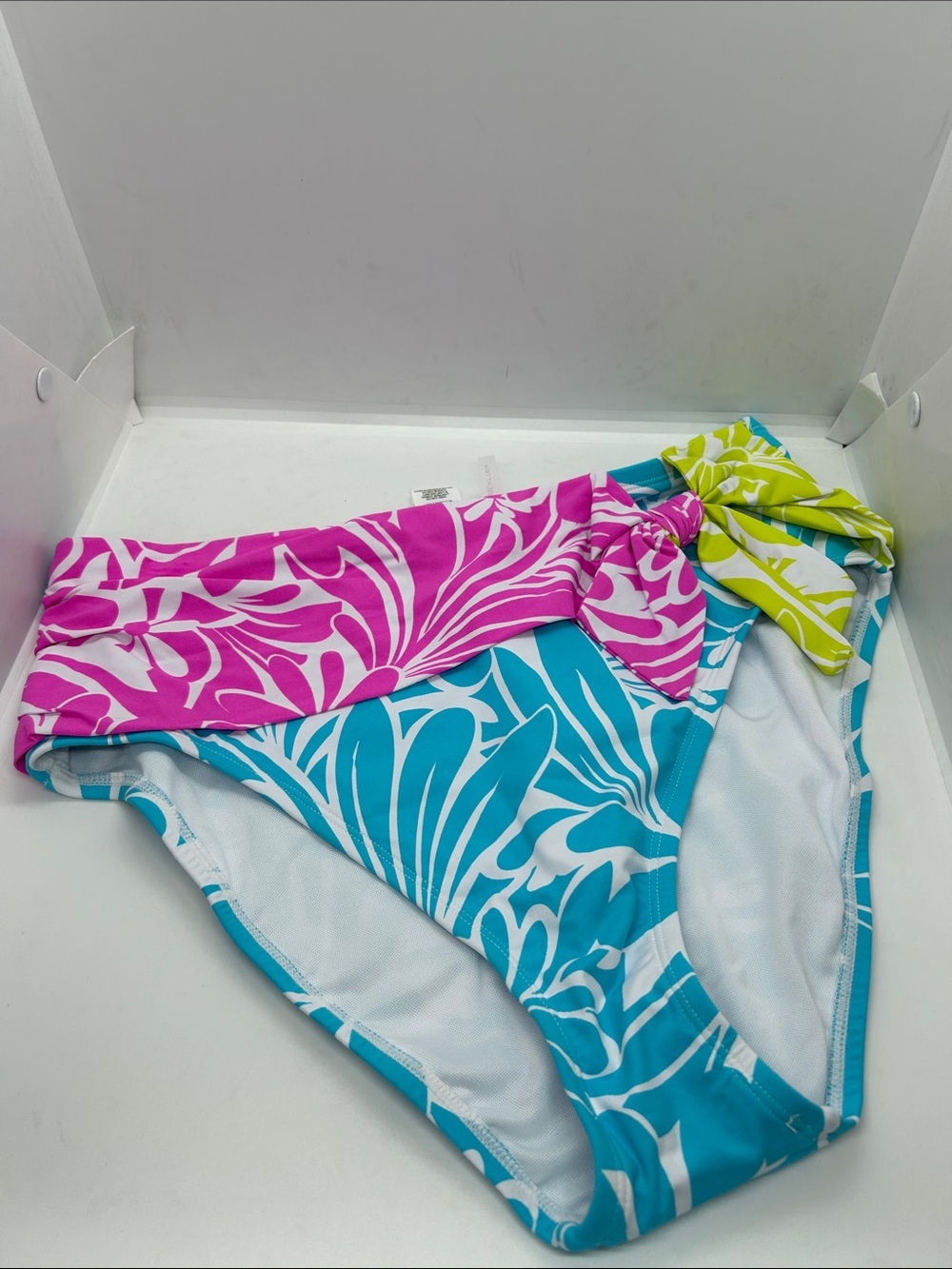 Bleu Rod Beattie Pink and Blue Tropical Bikini Bottoms Size 10 NWT